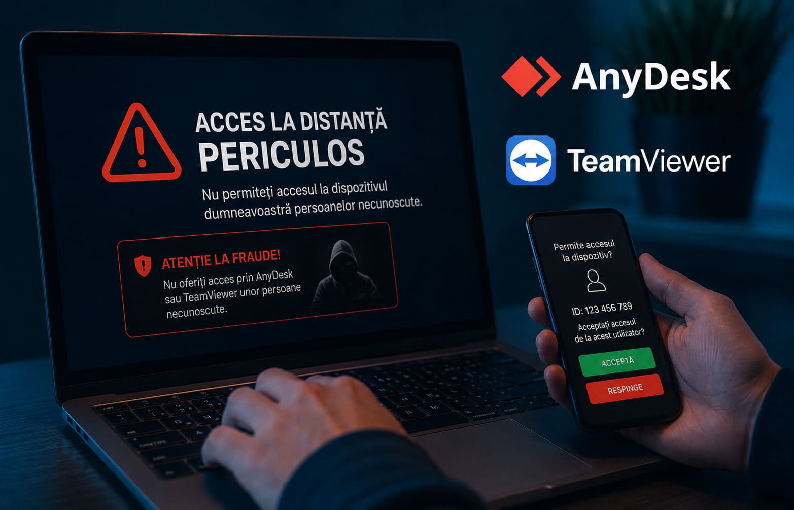 Atenție la fraudele prin AnyDesk — nu dați acces la dispozitivul dumneavoastră